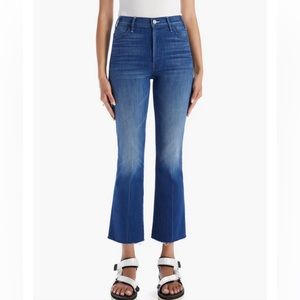 MOTHER the hustler ankle fray in squeeze it wash